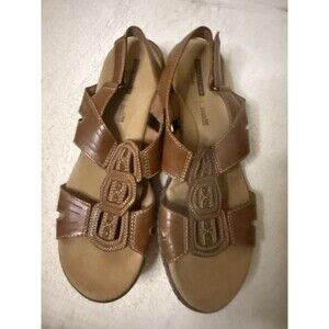 Clarks Collection Leisa Jenna Leather Sandals Women Size 8